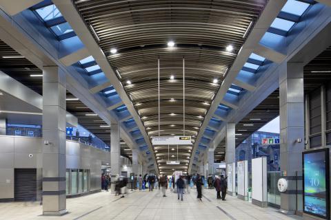 Ticket hall at Whitechapel station.